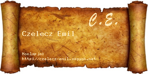 Czelecz Emil névjegykártya