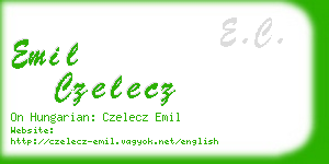 emil czelecz business card